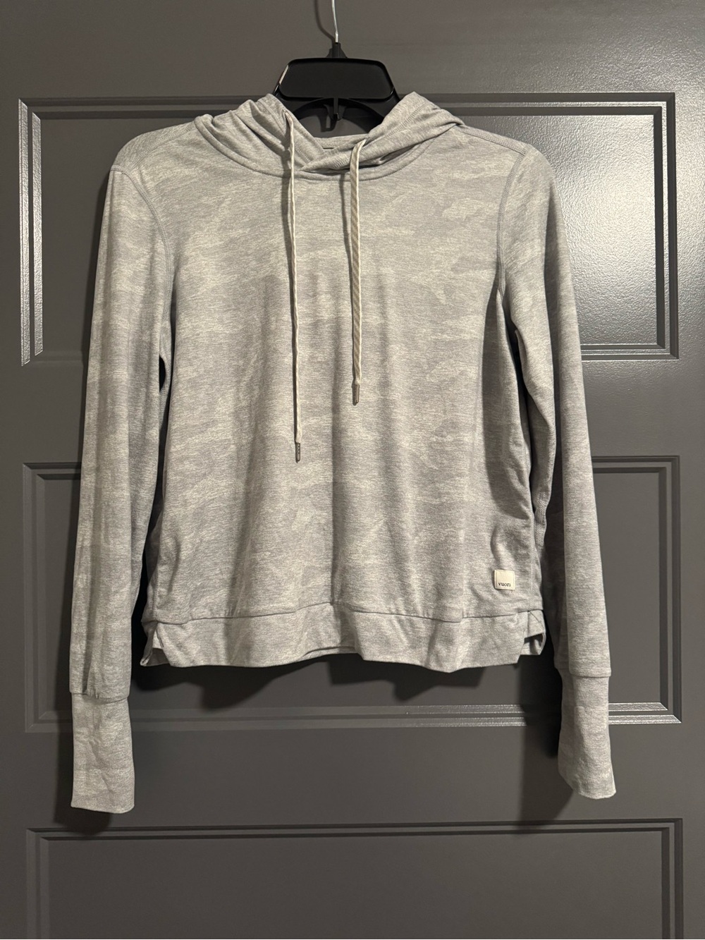 Vuori Light Gray Camouflage Hoodie Pullover